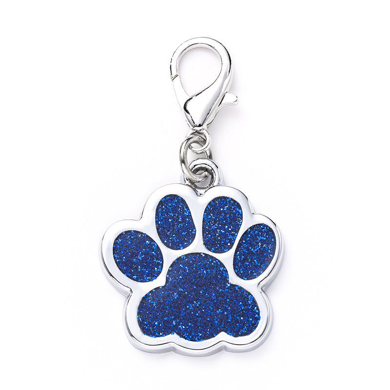 Wholesale Glitter Footprint Alloy Keychain