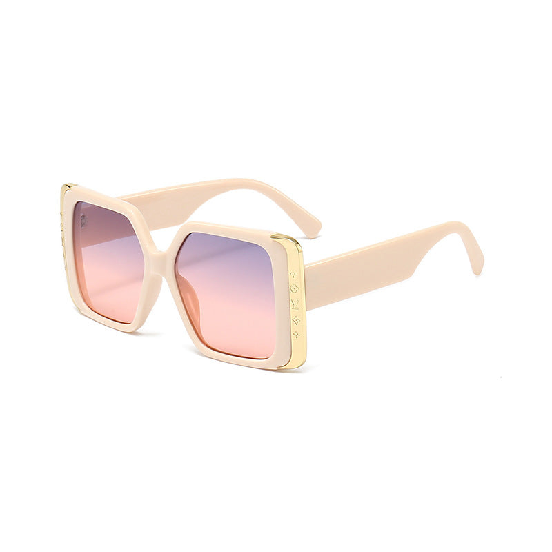 Wholesale PC Large Frame Gradient Film UV Protection Women Sunglasses