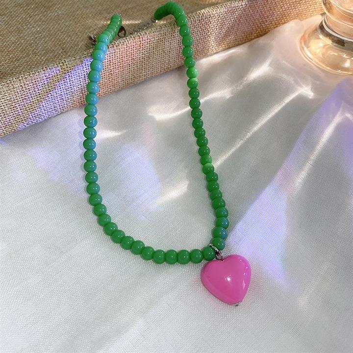 Wholesale Crystal Pearl Flower Heart Plastic Beaded Necklaces