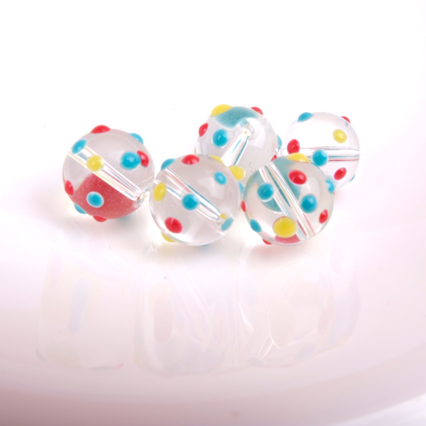 Cuentas de accesorios de joyería DIY de vidrio de dibujos animados de 12MM al por mayor