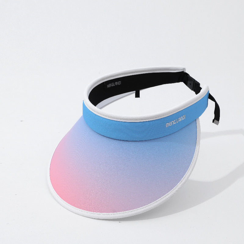 Visor de cinta de gradiente de algodón para niños al por mayor Sombrero vacío