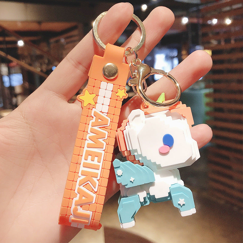 Venta al por mayor Llavero de unicornio de dibujos animados de PVC