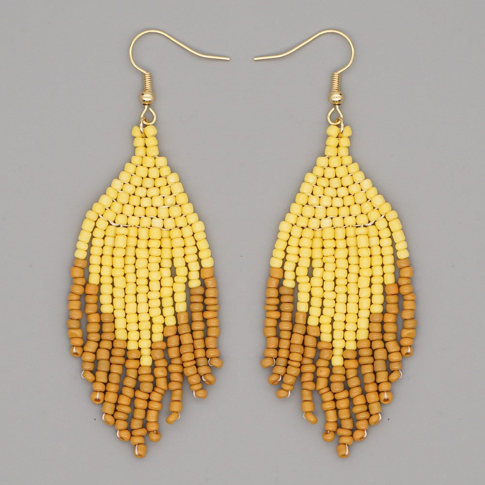 Wholesale Jewelry Ethnic Eyes Rice Beads Earrings