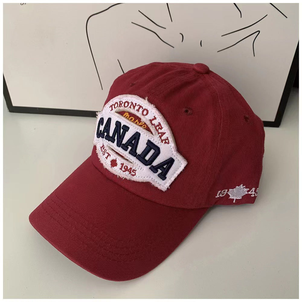 Wholesale Polyester Canada English Embroidery Patch Cap