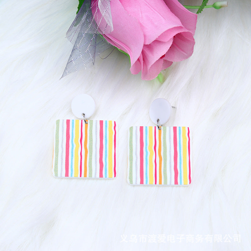 Aretes De Acrílico Colección Rainbow al por mayor