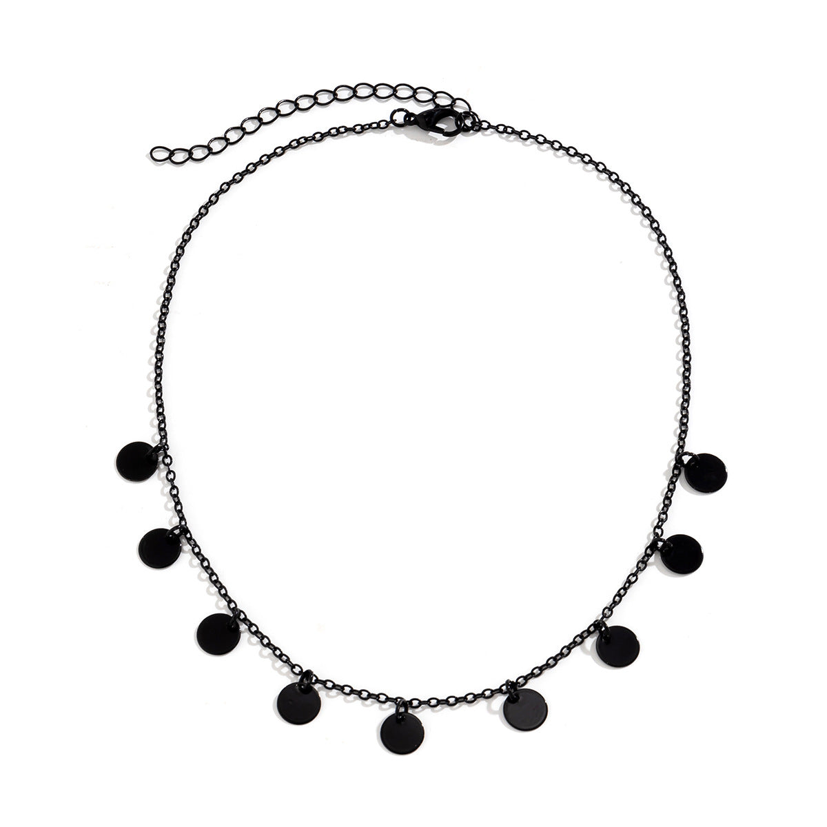 Wholesale Star Tassel Single Layer Disc Alloy Necklaces