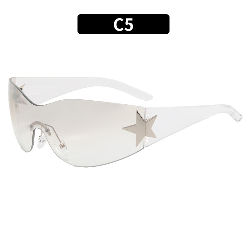 Wholesale PC All-in-one Frameless Five-pointed Star Sunglasses