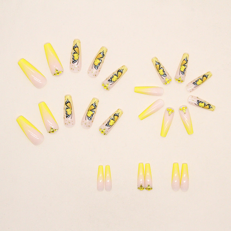 Wholesale Butterfly Broken Diamond Resin Nail Stickers