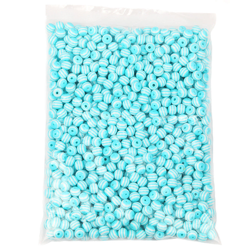 Wholesale 1000PCS Color Striped Resin Beads 6/8/10MM