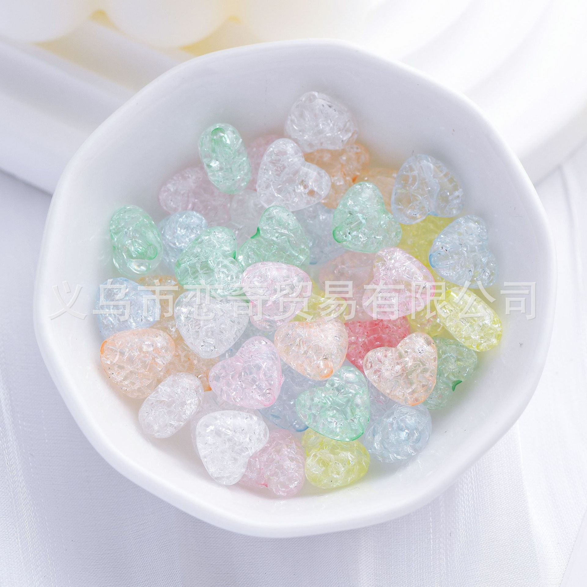 Wholesale 50pcs/pack 11MM Heart Acrylic Beads
