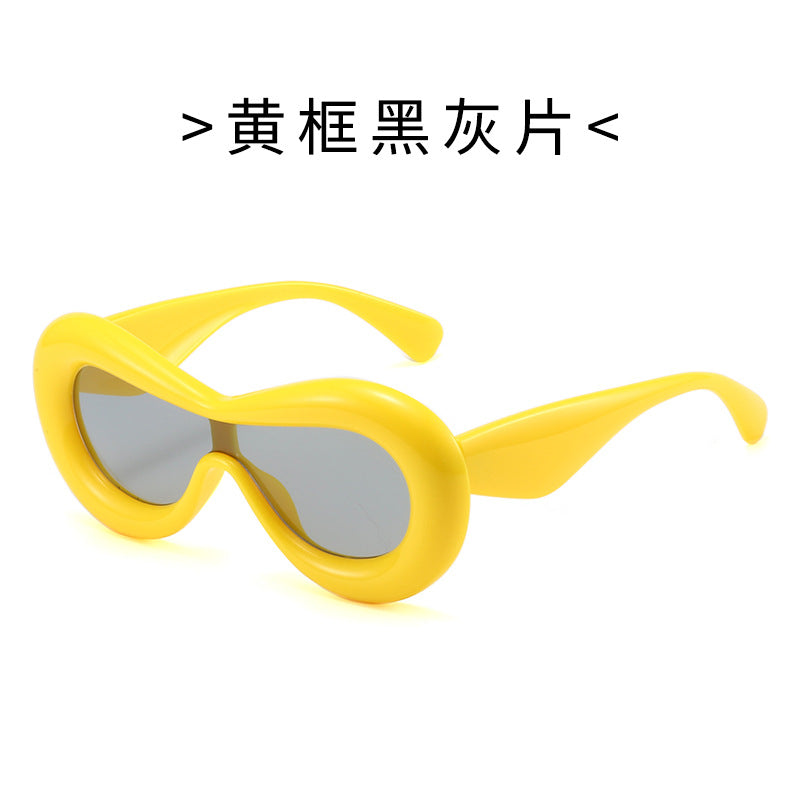 Wholesale PC Personalized Wide-brimmed One-piece Sunglasses