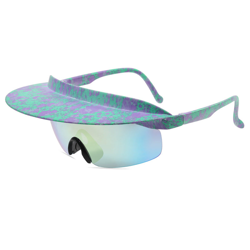 Wholesale PC Frameless One-piece Sunshade Outdoor Cycling Sunglasses