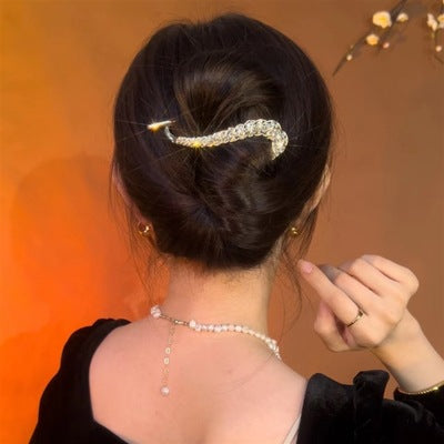 Wholesale Metal Black Zircon Alloy Hair Clips