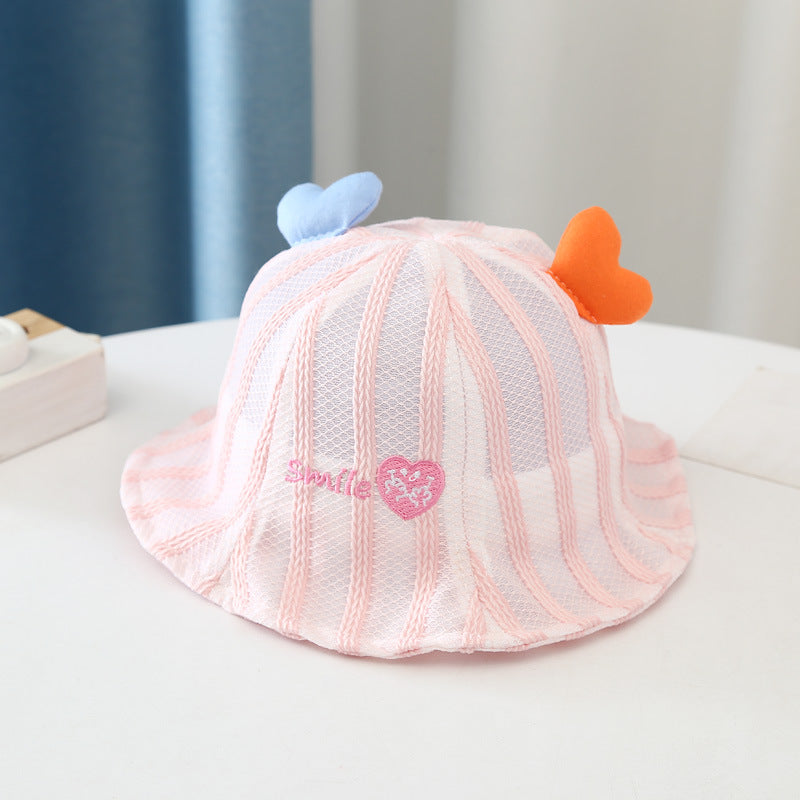 Wholesale Summer Cotton Baby Thin Breathable Mesh Sunshade Fisherman Hat