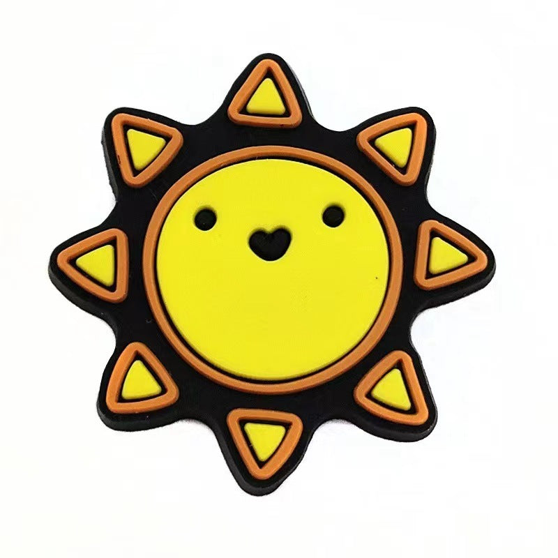 Wholesale 100PCS Cartoon Yellow DIY Silicone Shoe Buckle