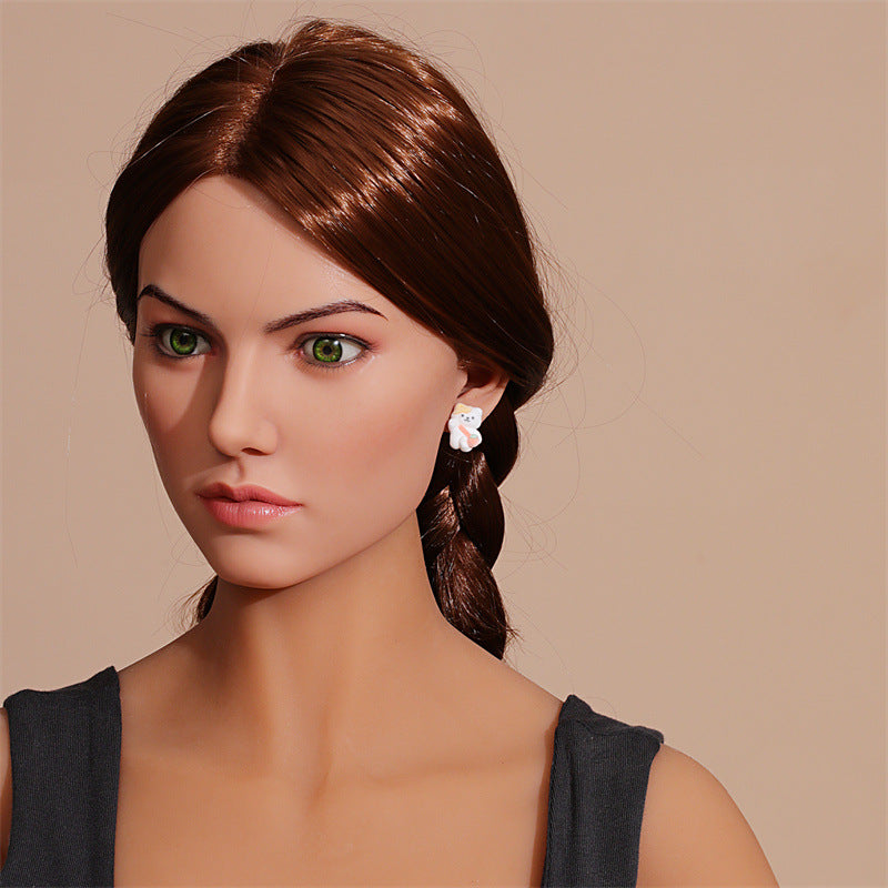 Wholesale Cute Animals Cartoon Flocking Earrings