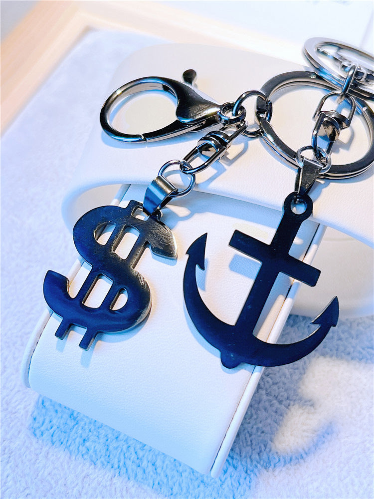 Venta al por mayor Llavero creativo de ancla de acero inoxidable