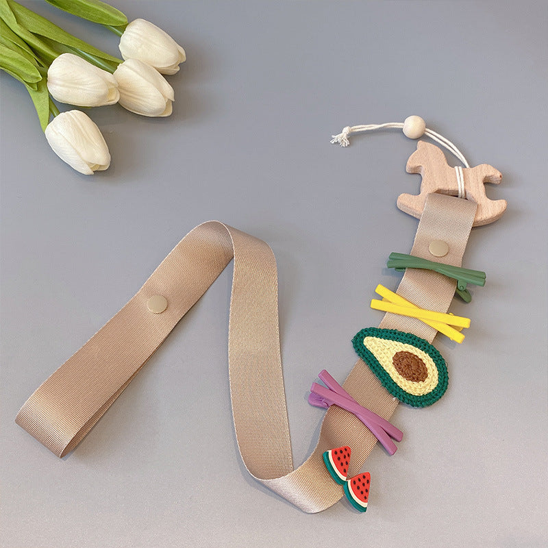 Venta al por mayor de cuero para colgar en la pared, barra colgante, accesorios para el cabello, cuerda de almacenamiento