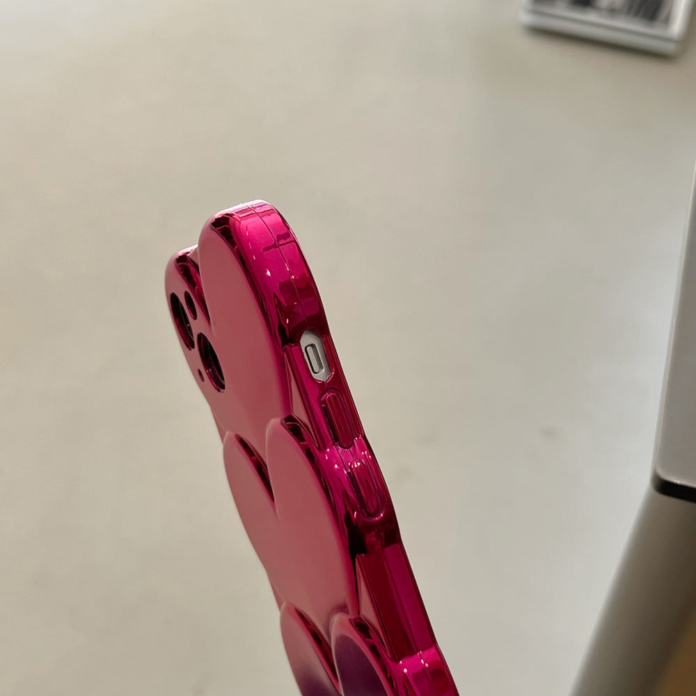 Wholesale TUP Rose Red Stacked Heart Phone Case