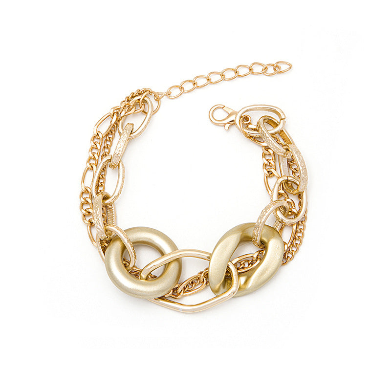 Wholesale Multilayer Vintage Chain Pearl Resin Bracelet