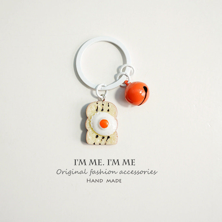 Wholesale Metal Bread Toast Keychain