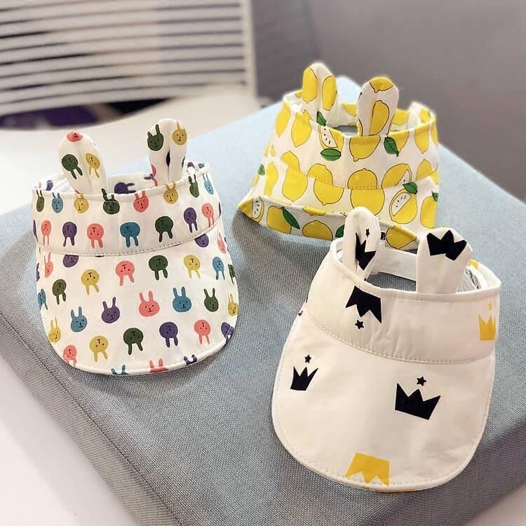 Wholesale Cotton Summer Thin Children's Large Brim Empty Top Sun Visor Hat