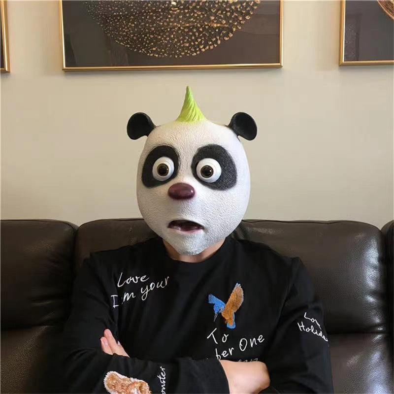 Wholesale 2PCS Animal Horse Head Cover Latex Headwear