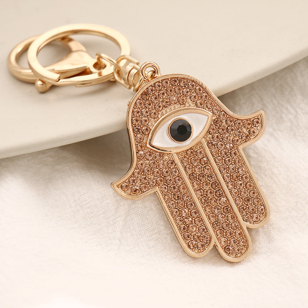 Wholesale Alloy Devil's Eye Fatima Palm Creative Keychain