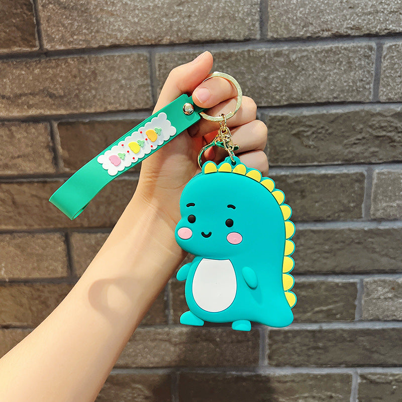 Venta al por mayor resina dinosaurio cero billetera llavero creativo