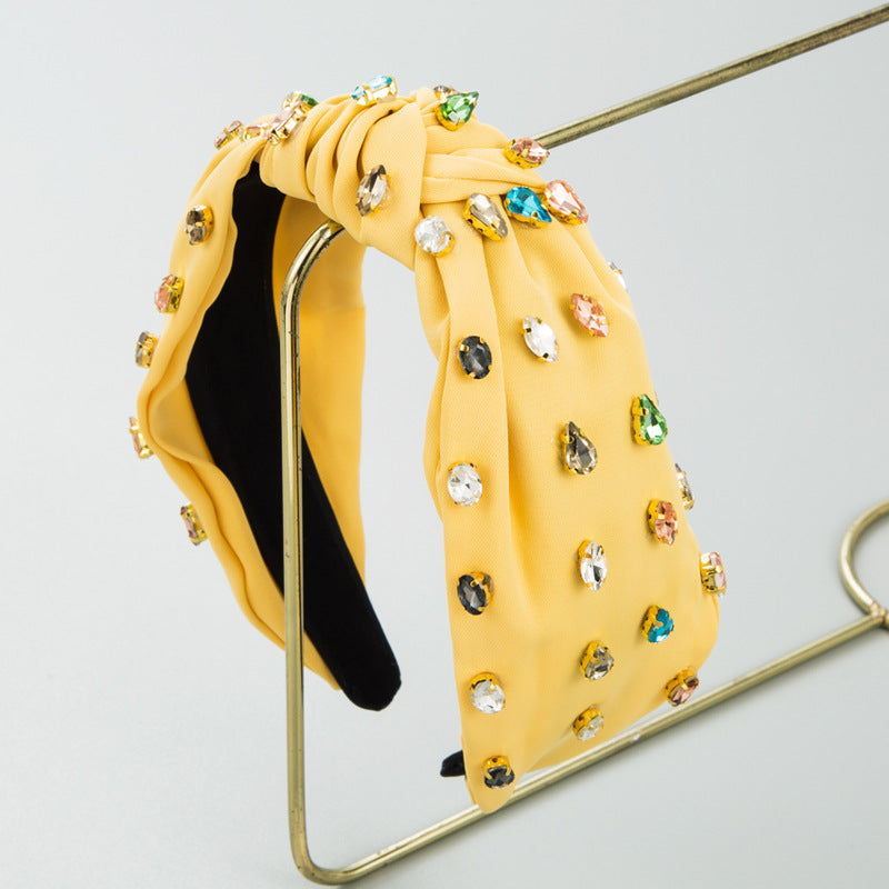 Venta al por mayor Diadema De Tela De Diamante Completo