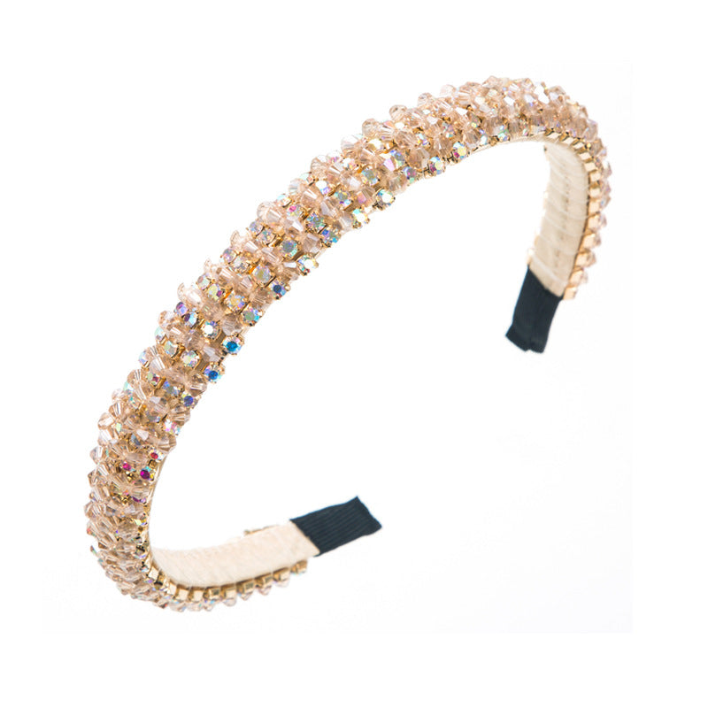 Venta al por mayor Diadema De Borde Fino De Cuentas De Cristal