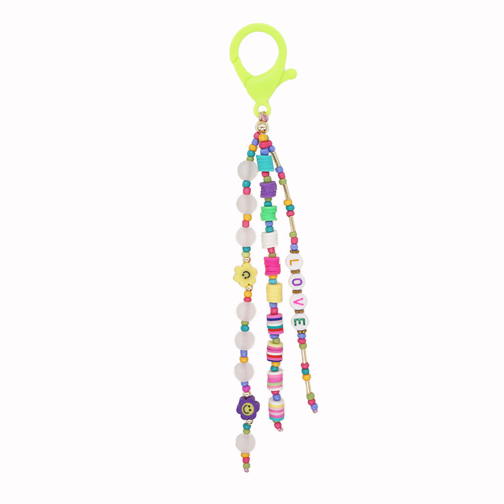 Wholesale Beaded Clay Keychain