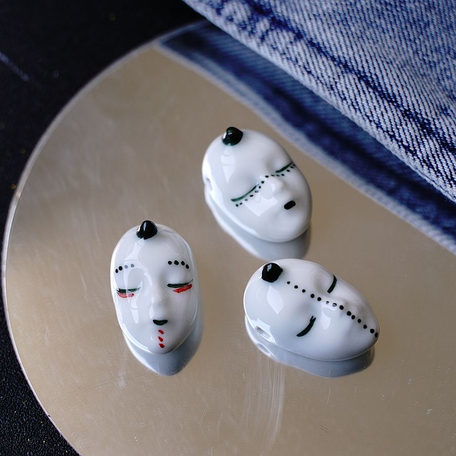 Wholesale Ghost Face Ceramic Necklace