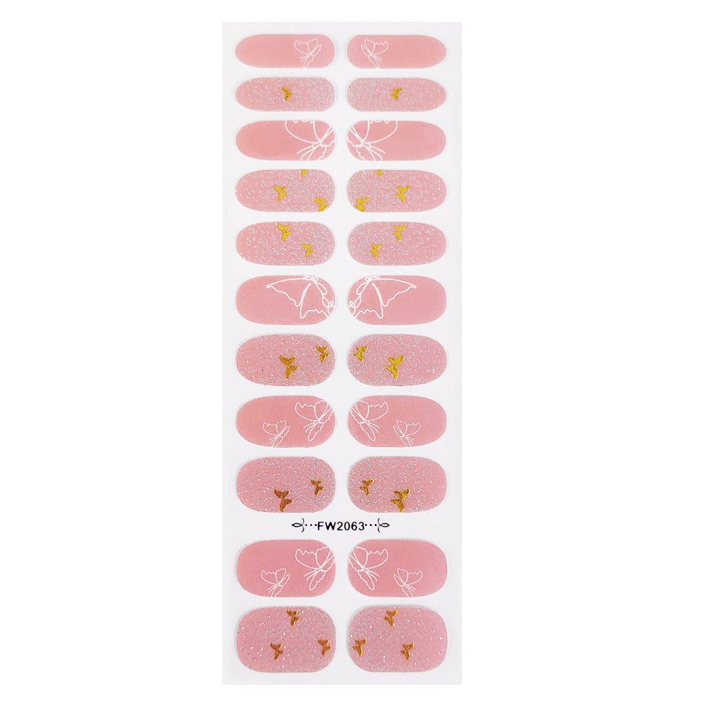 Wholesale Plastic Colorful Flowers Nail Art Stickers