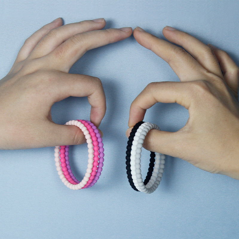 Wholesale Round Beads Silicone Bracelet