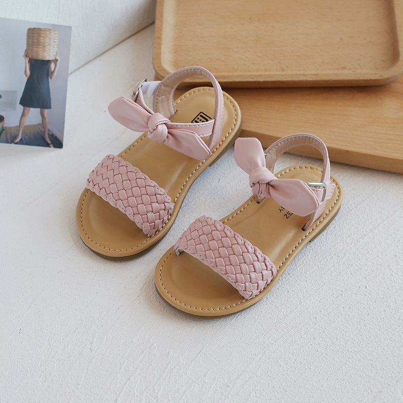 Wholesale Kids Woven Sandals Faux Leather Baby Supplies