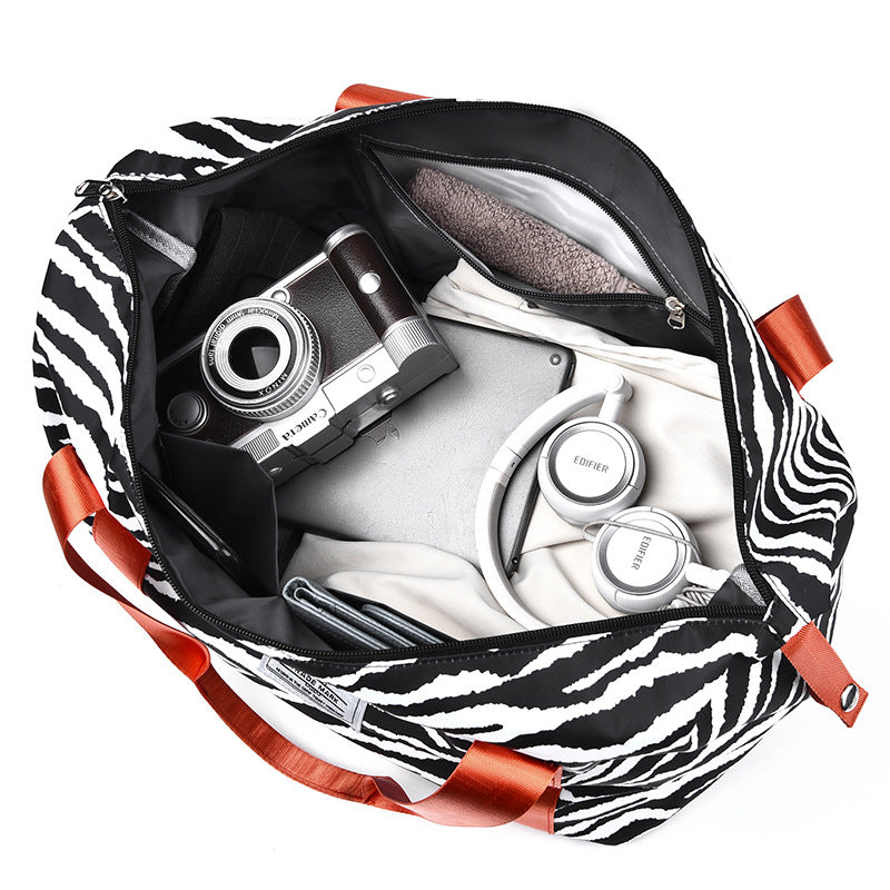 Wholesale Oxford Cloth Cow Pattern Travel Bag