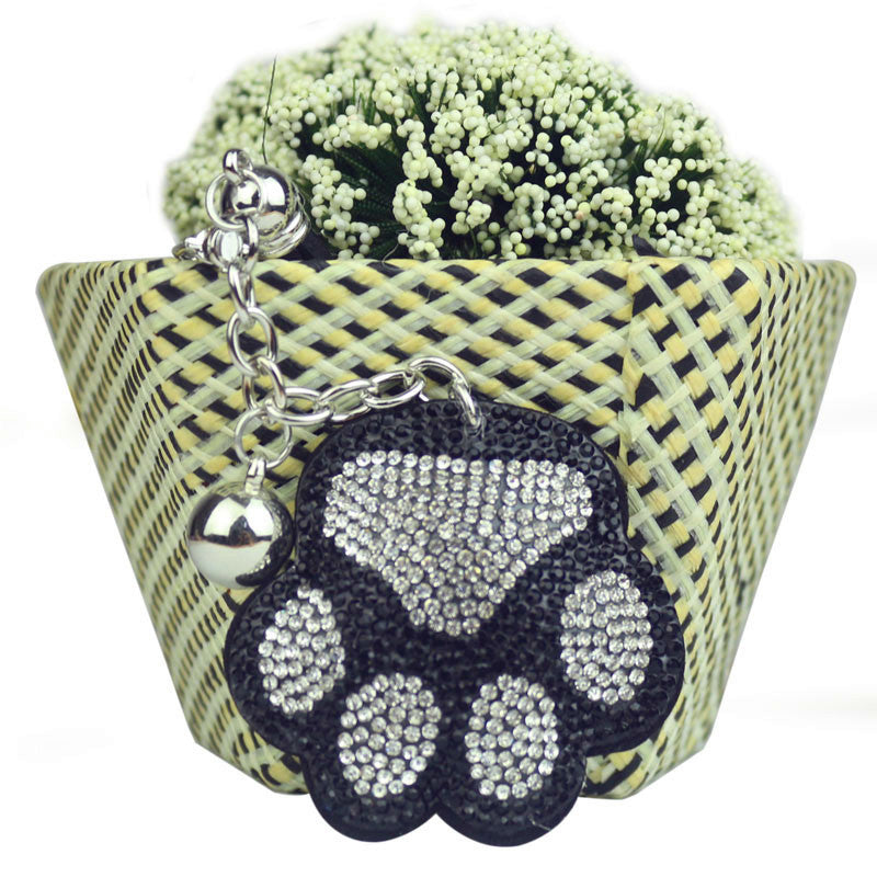 Wholesale Zinc Alloy Diamond Cat Claw Key Chain