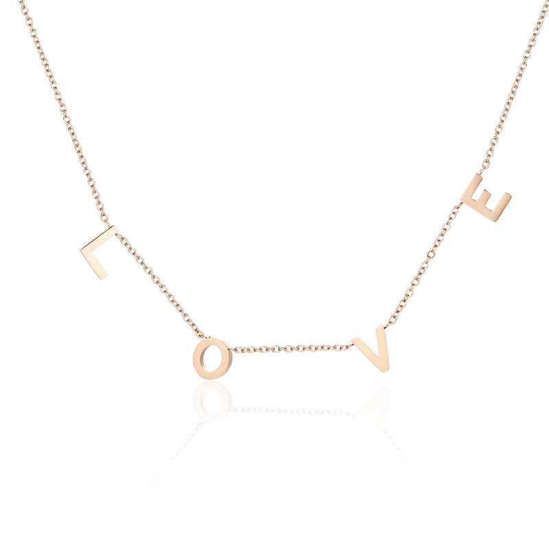 Venta al por mayor LOVE MAMA NANA regalo del día de la madre collar de acero de titanio