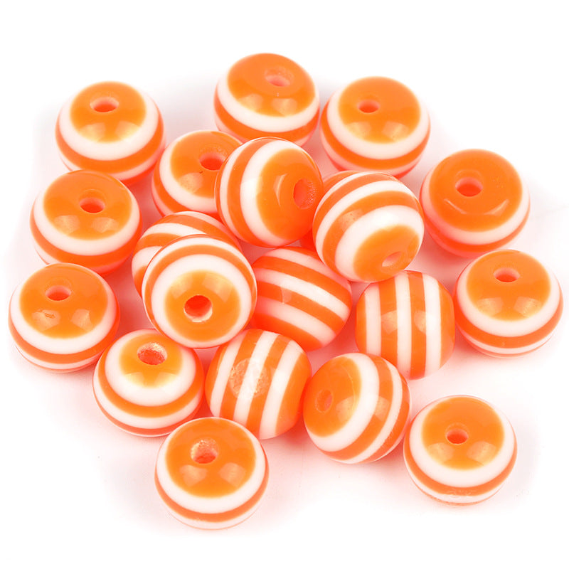 Wholesale 1000PCS Color Striped Resin Beads 6/8/10MM