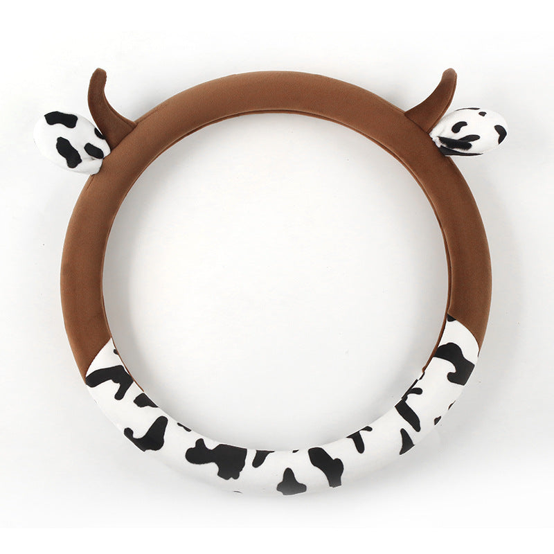Wholesale Steering Wheel Cover with Plush Cow Shape