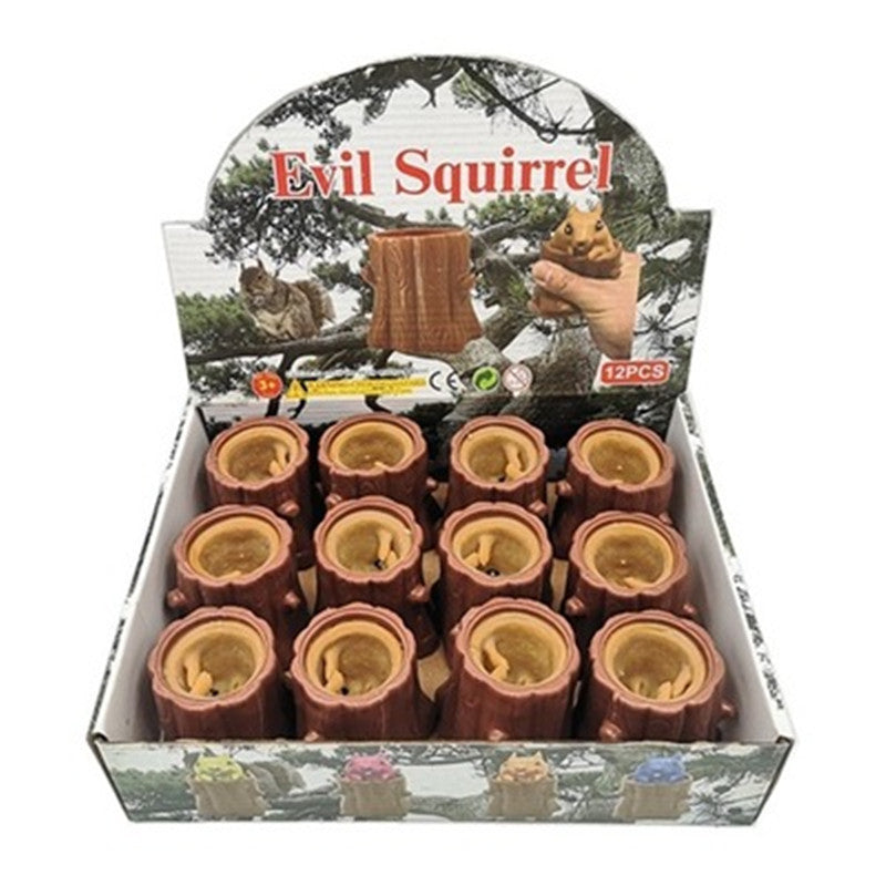 Wholesale 12pcs/box Halloween Decompression Squirrel Squeeze Cup Decompression Vinyl Toy