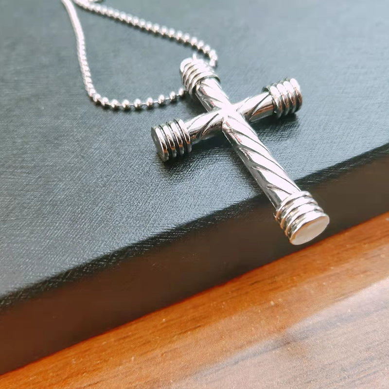 Collar De Cruz De Acero De Titanio al por mayor