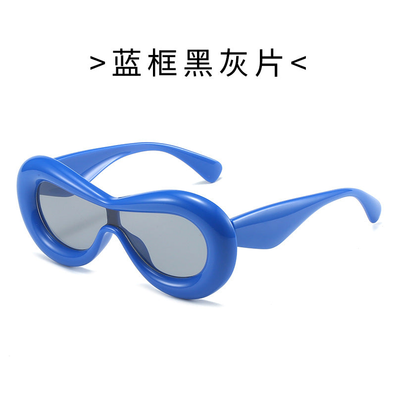 Wholesale PC Personalized Wide-brimmed One-piece Sunglasses