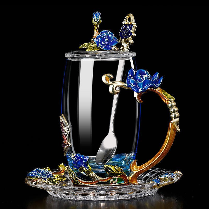 Wholesale Heat-resistant Glass Enamel Water Cup