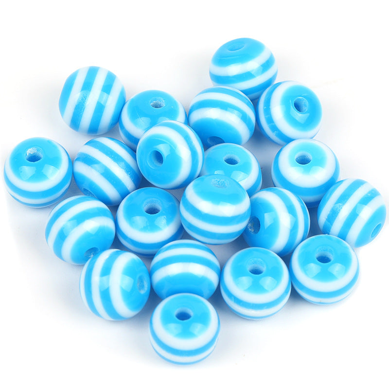 Wholesale 1000PCS Color Striped Resin Beads 6/8/10MM