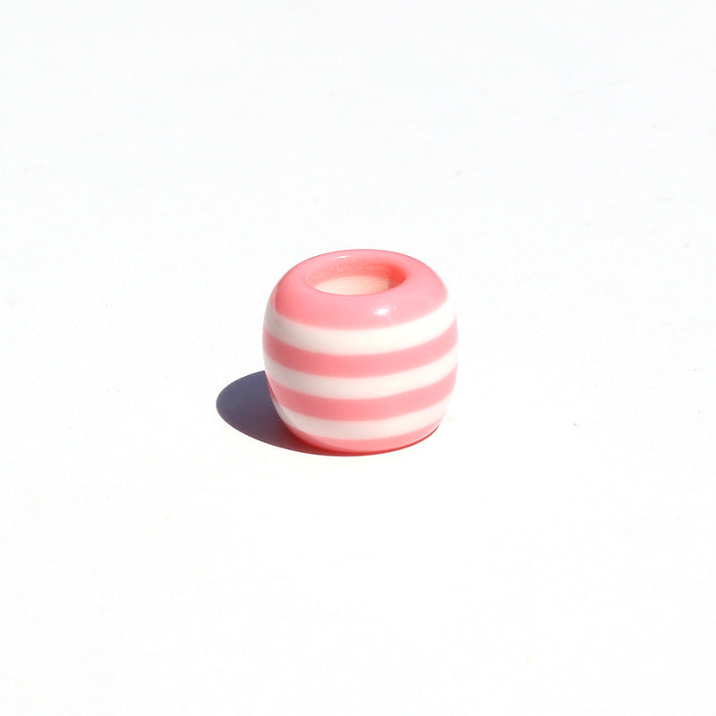 100 piezas al por mayor de 100*12 mm Rainbow Stripe Resin Beads