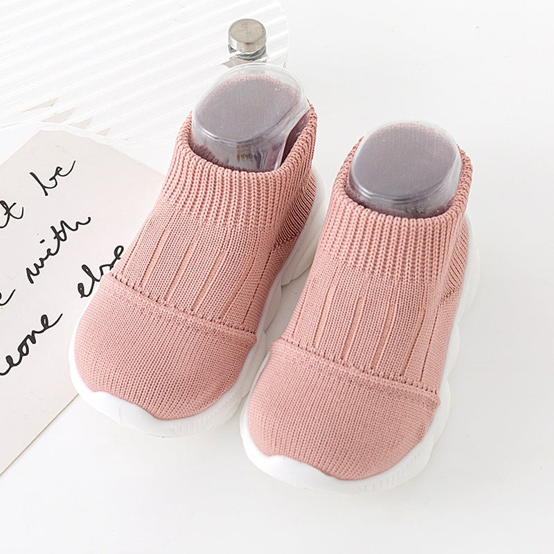 Venta al por mayor de 1 a 3 años de edad, zapatos de piso para niños, suministros de algodón para bebés