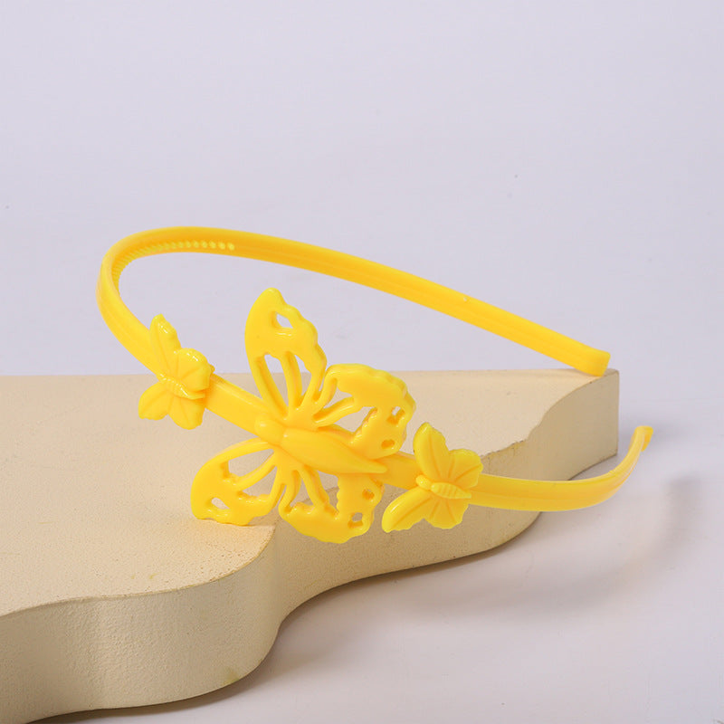 Wholesale Three-dimensional Hollow Butterfly Candy Color Headband
