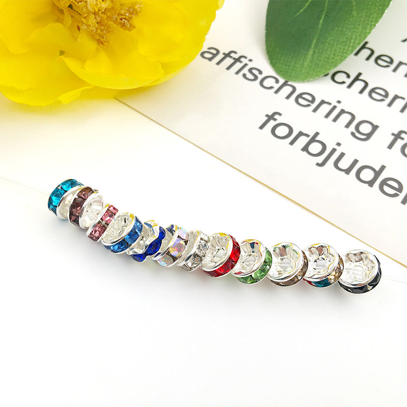 Wholesale 100PCS/Pack 8MM DIY Accessories Drill Ring Alloy Beads